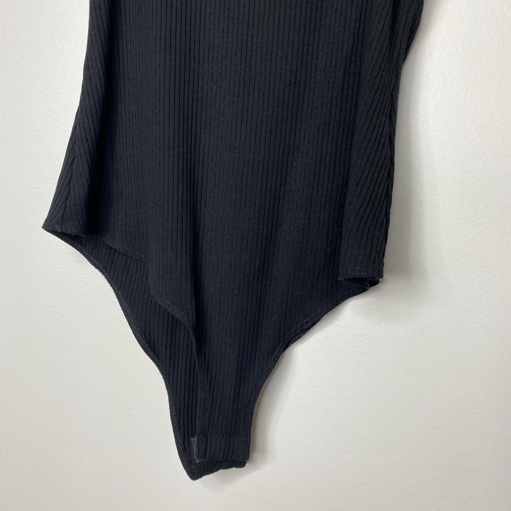 Reformation Jeans Women's Ribbed Bodysuit Black Size Medium - Picture 6 of 12